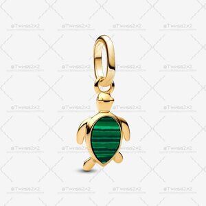 Pandora Green Turtle Mini Dangle Charm